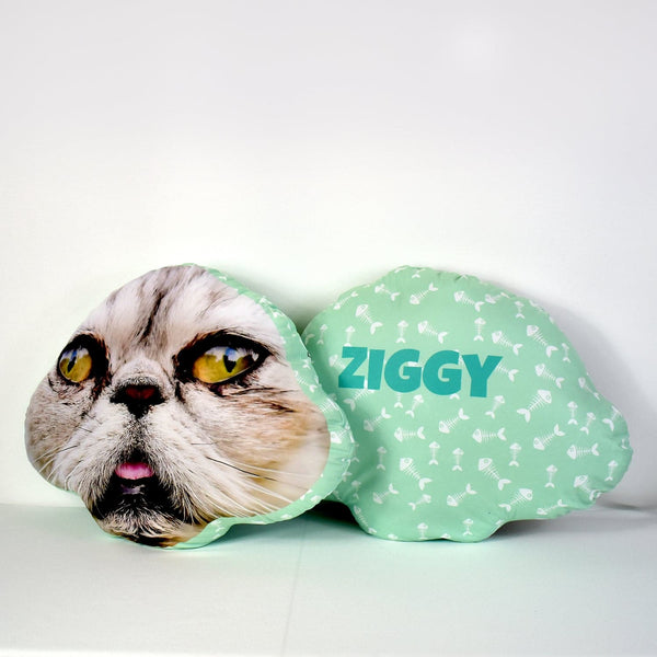 Mega Pet Face Cushion - Fish Bone Pattern