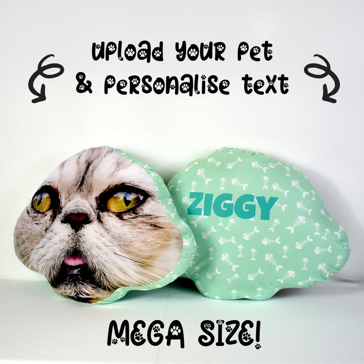 Mega Pet Face Cushion - Fish Bone Pattern