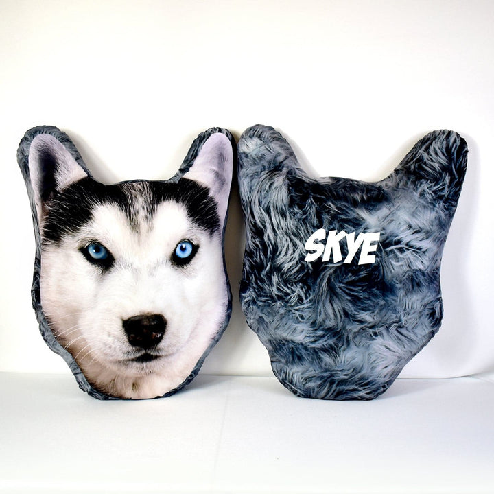 Mega Pet Face Cushion - Grey Fur