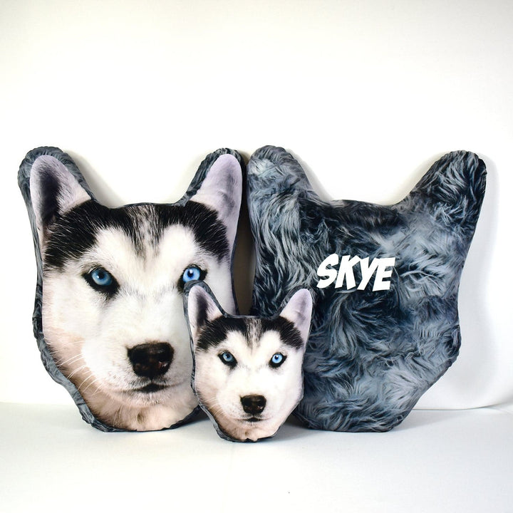 Pet Face Cushion - Grey Fur