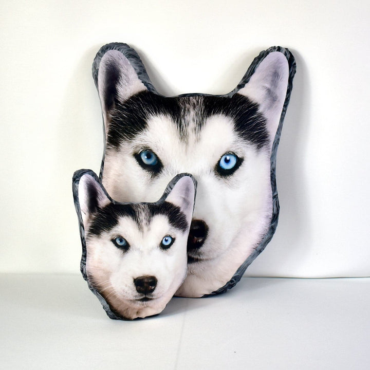 Mega Pet Face Cushion - Grey Fur