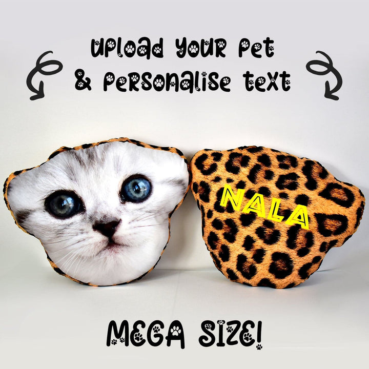 Mega Pet Face Cushion - Leopard Print