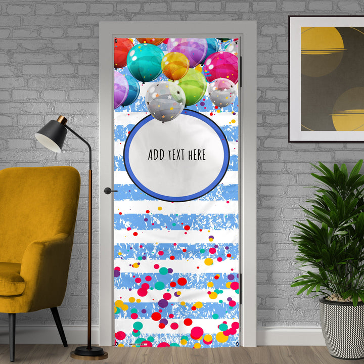 Personalised Text - Colourful Confetti - Birthday Door Banner