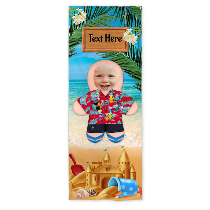 Add Personalised Text - Beach Dude - Mini Me World - Door Banner