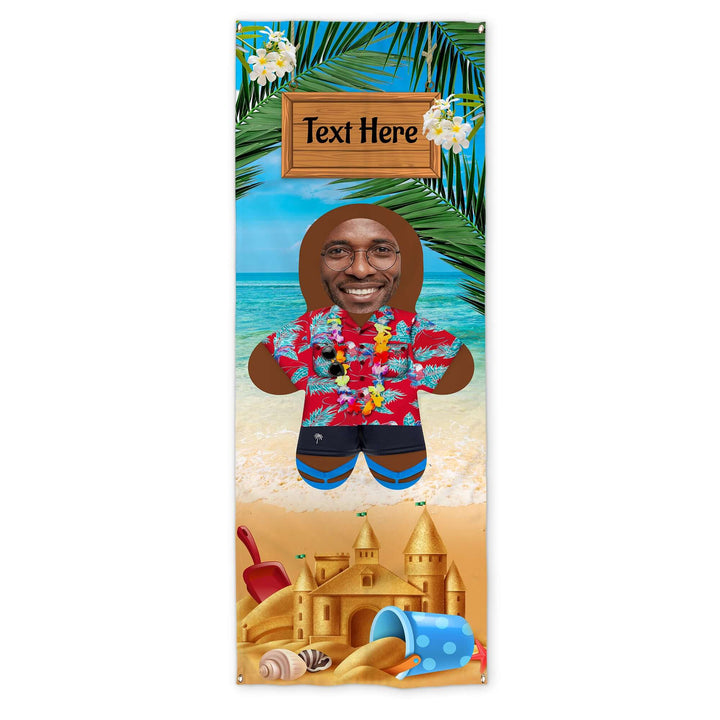 Add Personalised Text - Beach Dude - Mini Me World - Door Banner