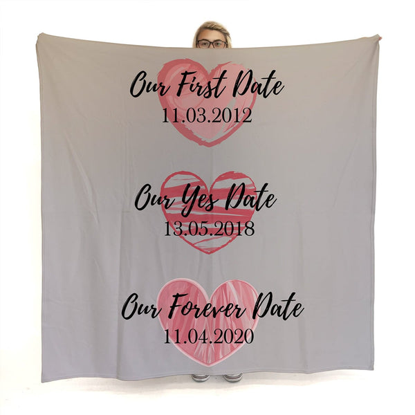 Special Dates Personalised Blanket - Personalised Fleece