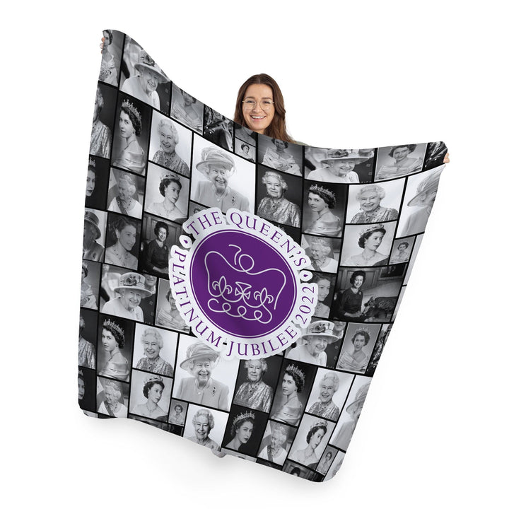 Queen B&W Collage - Jubilee Fleece Blanket