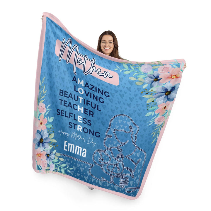 Personalised Text - Mother Anagram - Sentiment Fleece Blanket