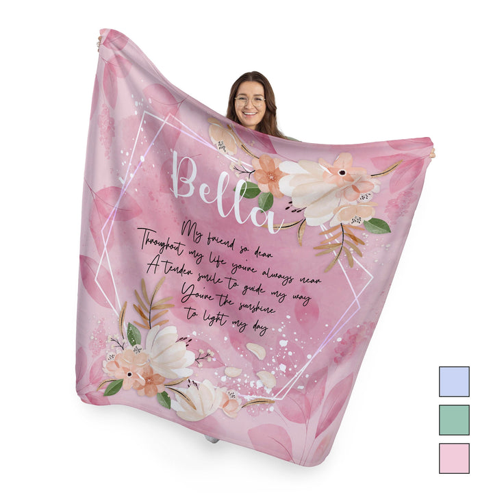 Personalised Text - My Friend So Dear - Sentiment Fleece Blanket