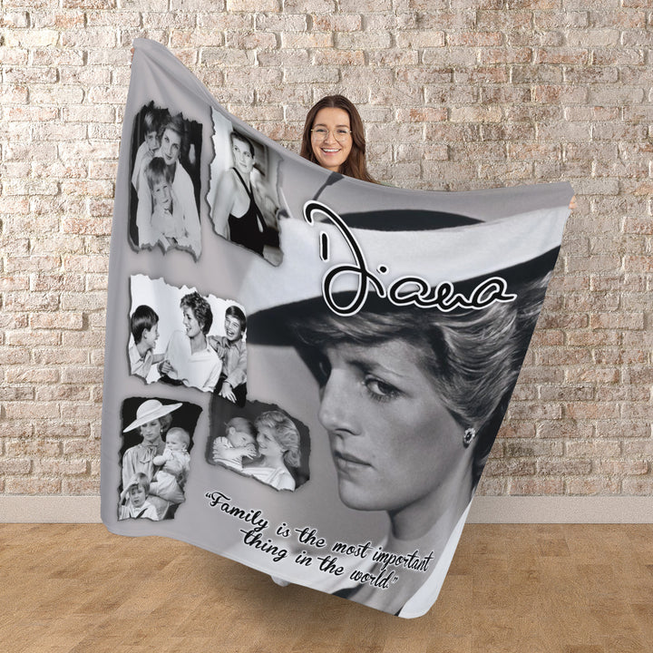 Princess Diana - Family - 150 x 150cm Fleece Blanket