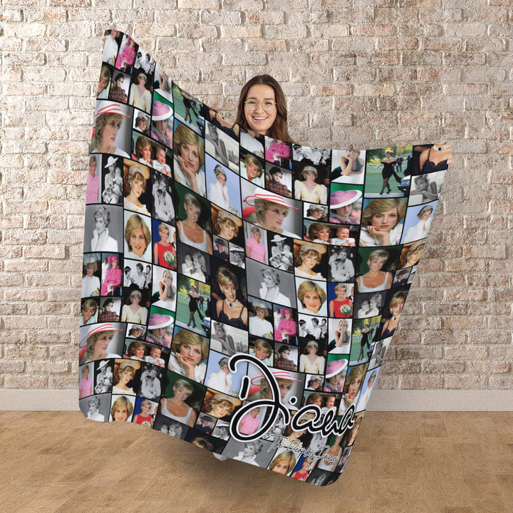 Princess Diana - Collage - 150 x 150cm Fleece Blanket