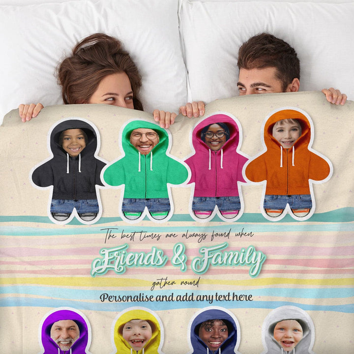 Personalised Mini Me Friends - Photo Fleece Blanket