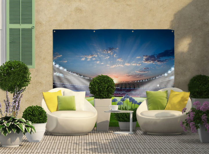 Football Stadium - Landscape Garden Banner - 79" x 61"