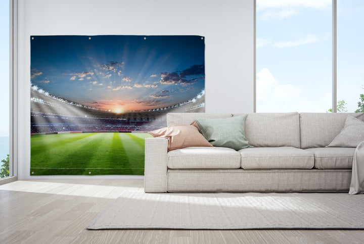 Football Stadium - Landscape Garden Banner - 79" x 61"