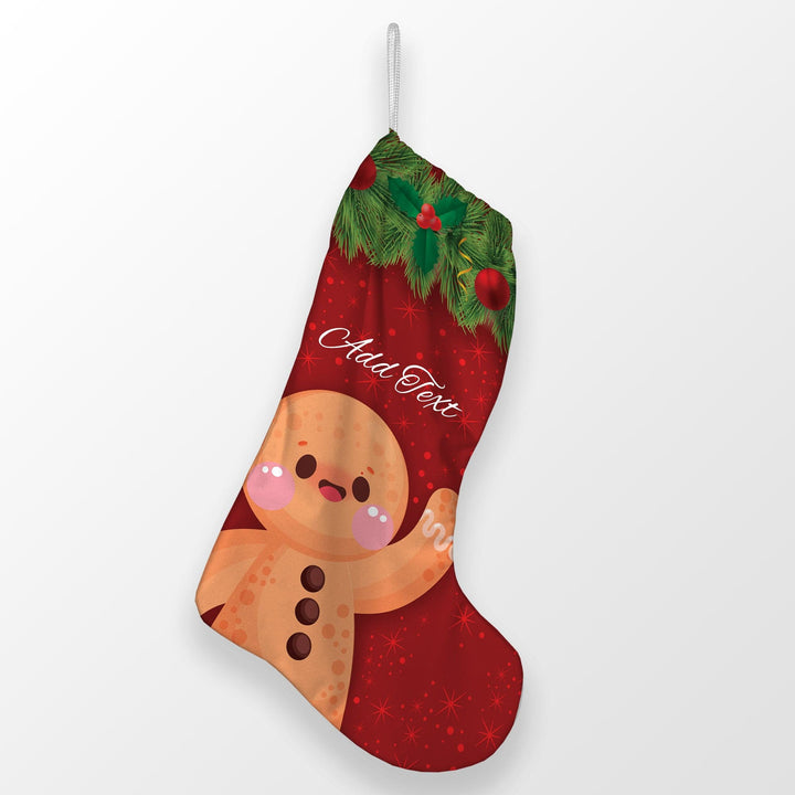 Gingerbread Man - Personalised Christmas Stocking