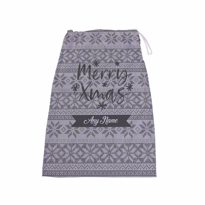 Nordic Grey - Personalised Santa Sack