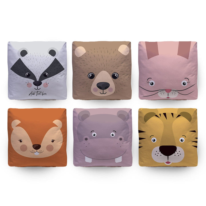 Personalised Animal Cube Cushion - Two Sizes