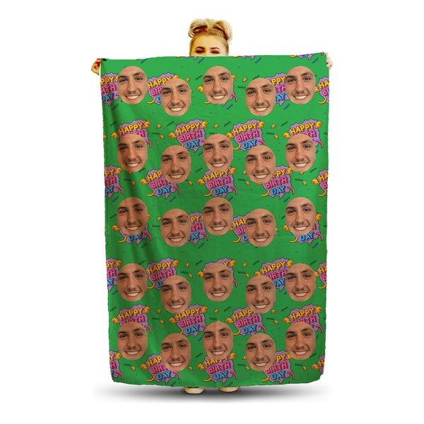 Happy Birthday - Face Scatter Beach Towel