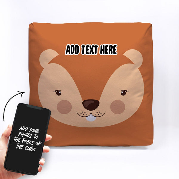 Personalised Hamster Photo Cube Cushion - Two Sizes