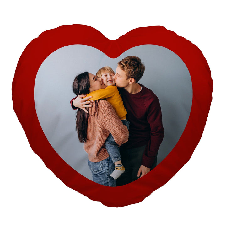 Personalised Christmas Present - Heart Shaped Photo Cushion