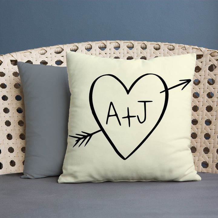 Heart Initial - 45cm Cushion