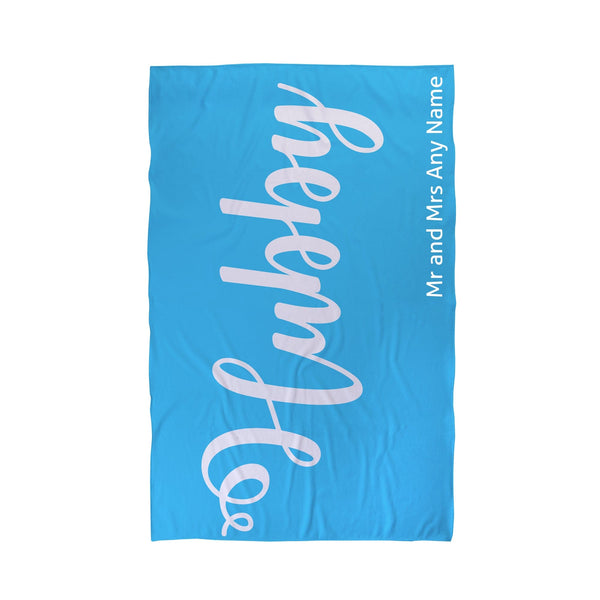 Personalised Mr and Mrs Beach Towel