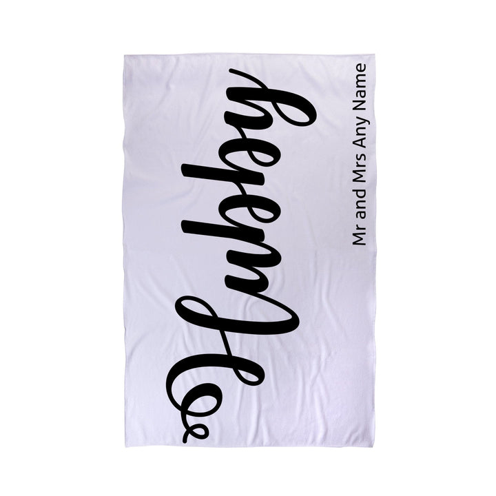 Personalised Mr and Mrs Beach Towel