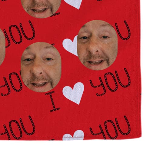 I Love You - Add a Face - Tea Towel