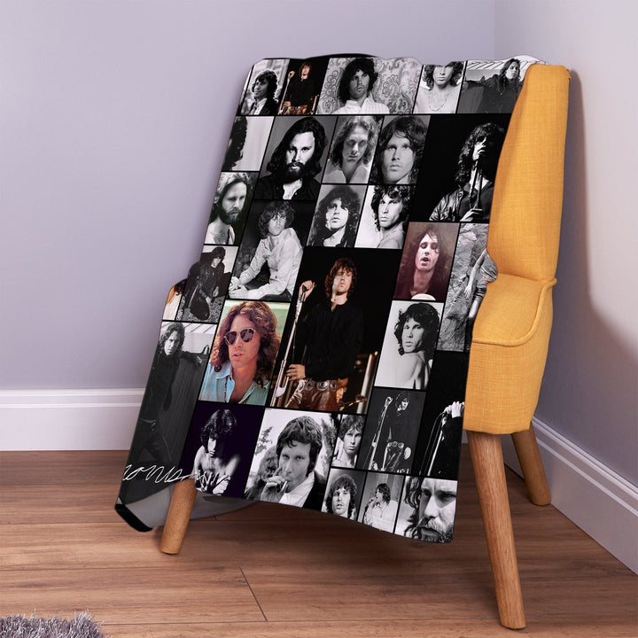 Personalised Fleece Blanket Throw | Jim Morrison Bedding