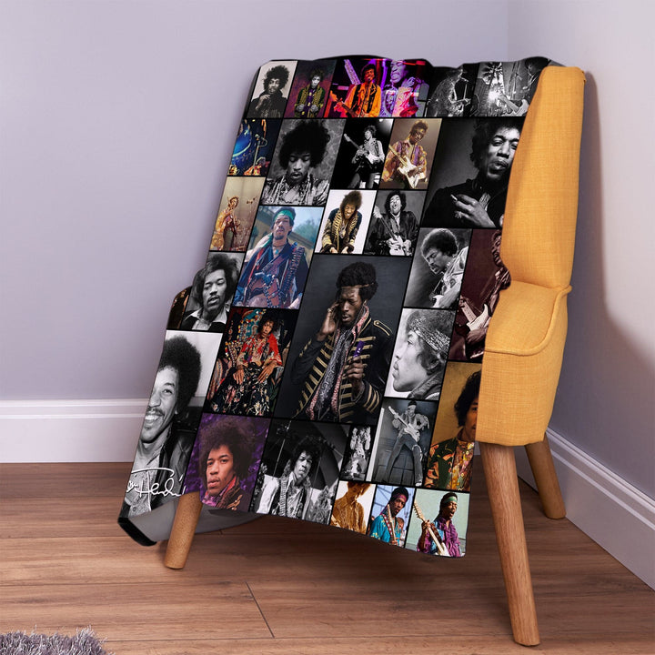 Personalised Fleece Blanket Throw | Jimi Hendrix Bedding