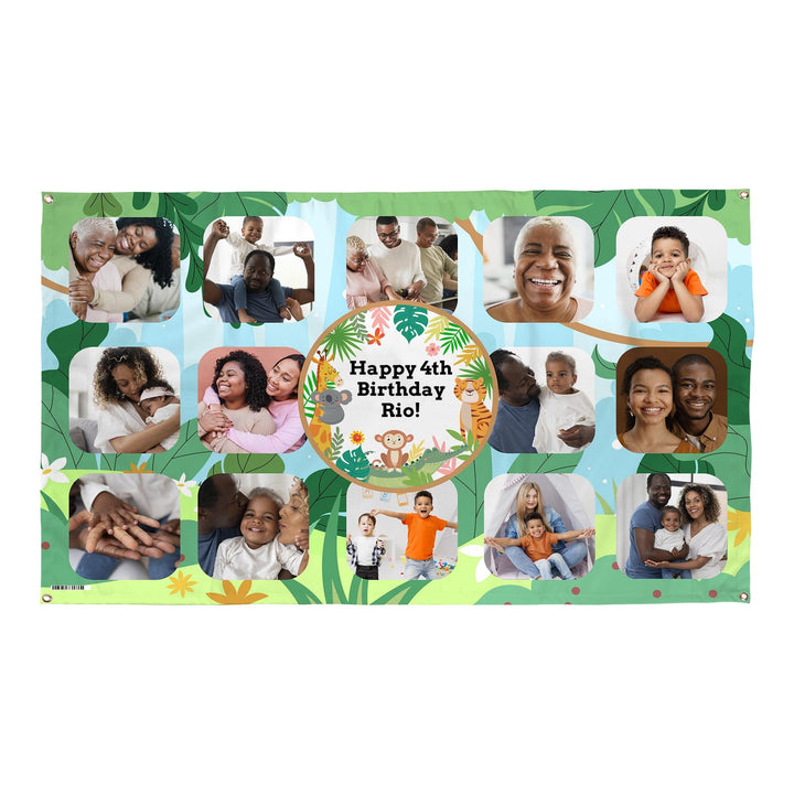 Kids Photo Banner - Jungle - Edit text - 5FT X 3FT