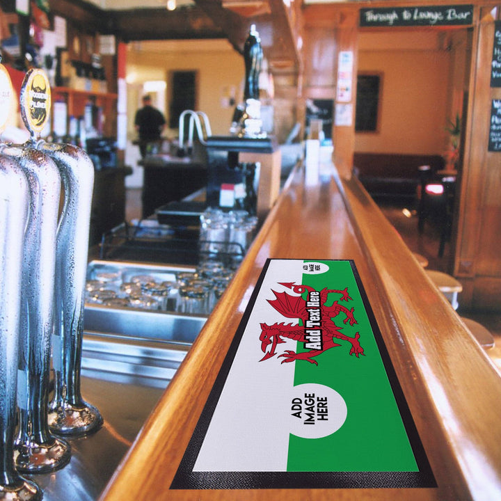 Personalised Bar Runner - Wales Flag