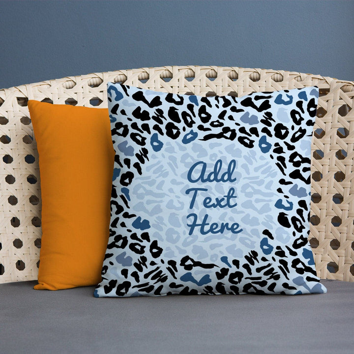 Blue Leopard Spot - Showerproof Garden Cushion