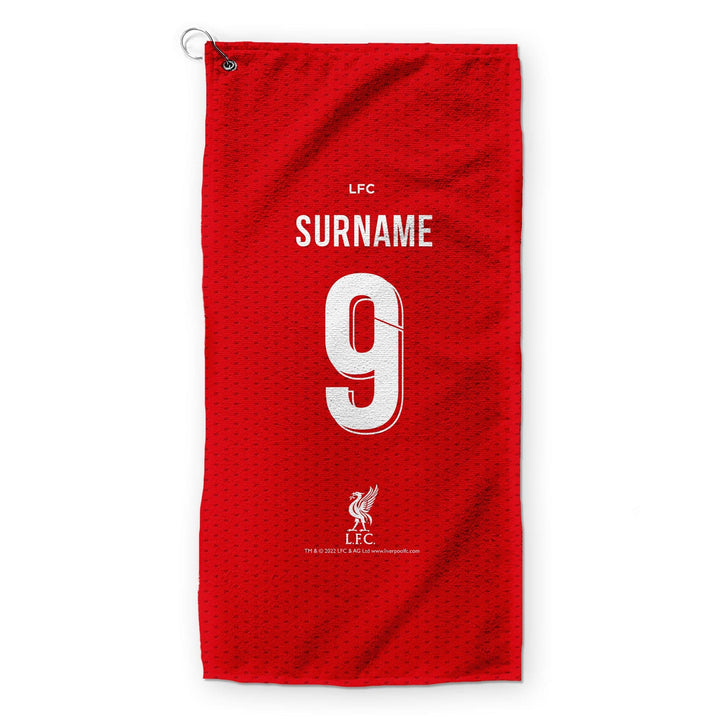 Liverpool FC - Name and Number Golf Towel - Officially Licenced