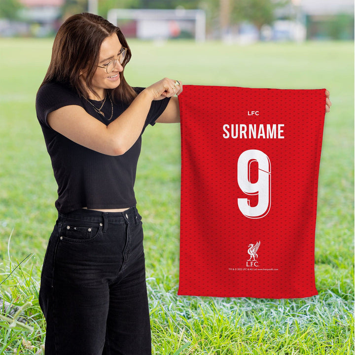 Liverpool FC - Name and Number Personalised Tea Towel - Officially Licenced