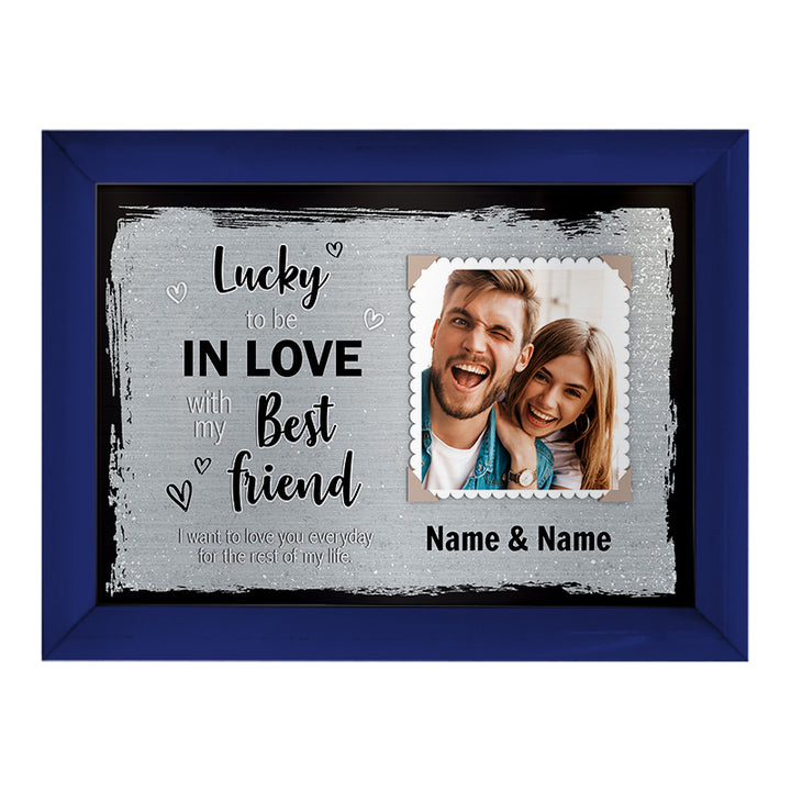 Personalised 'Lucky to be' - A4 Metal Sign Plaque