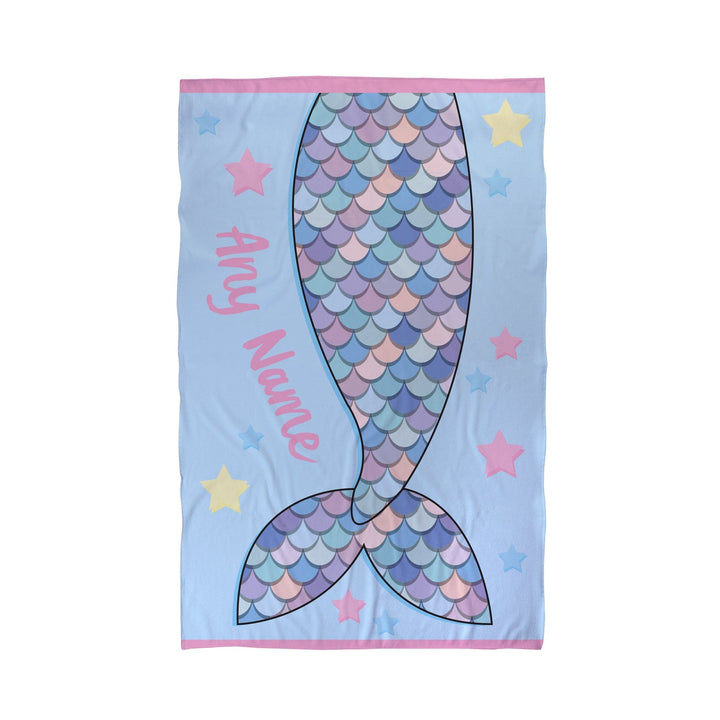 Personalised Beach Towel - Mermaid Tail