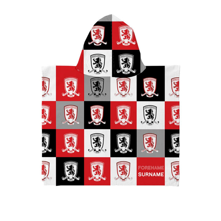 Middlesbrough FC  - Chequered Kids Hooded Towel - Officially Licenced