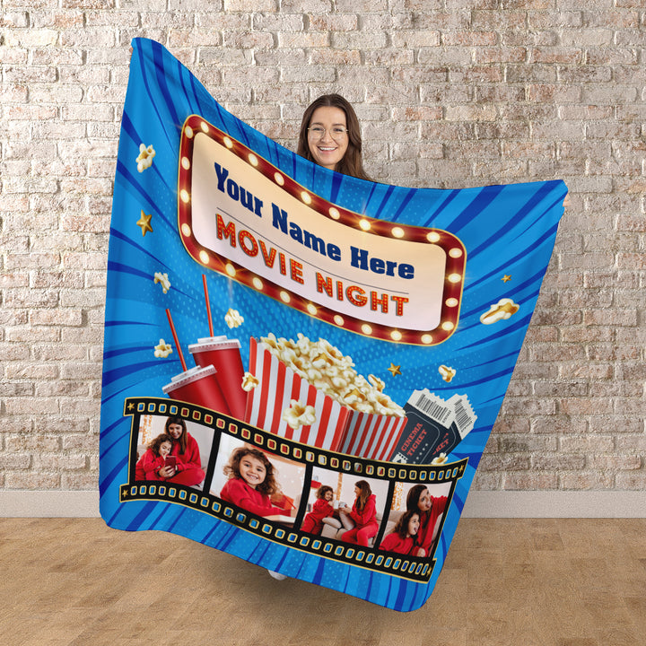 Personalised Movie Night - 150 x 150cm Fleece Blanket