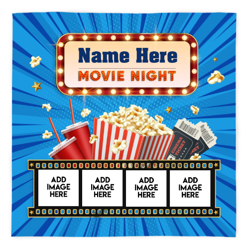 Personalised Movie Night - 150 x 150cm Fleece Blanket