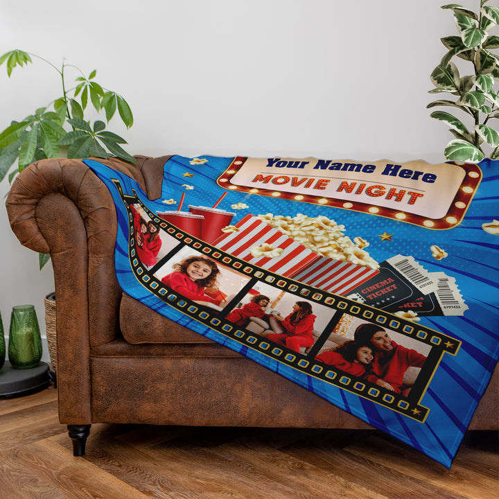 Personalised Movie Night - 150 x 150cm Fleece Blanket