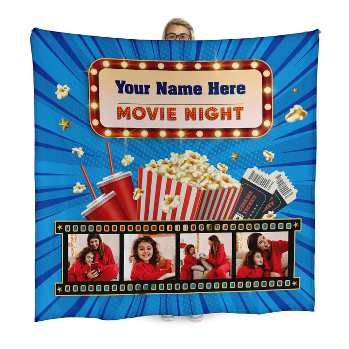 Personalised Movie Night - 150 x 150cm Fleece Blanket