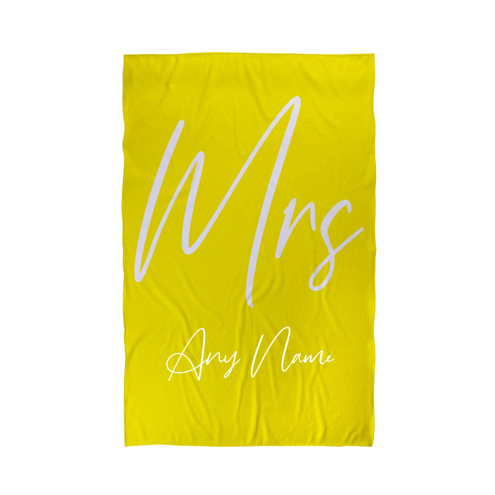 Personalised Mr and Mrs Beach Towel