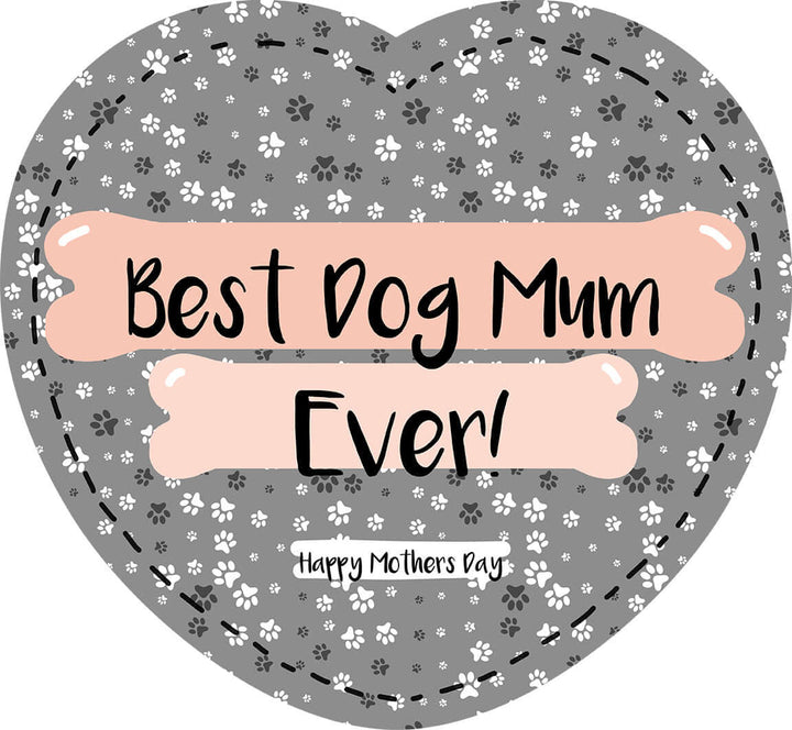 Best Dog Mum Ever - Heart Shaped Photo Cushion