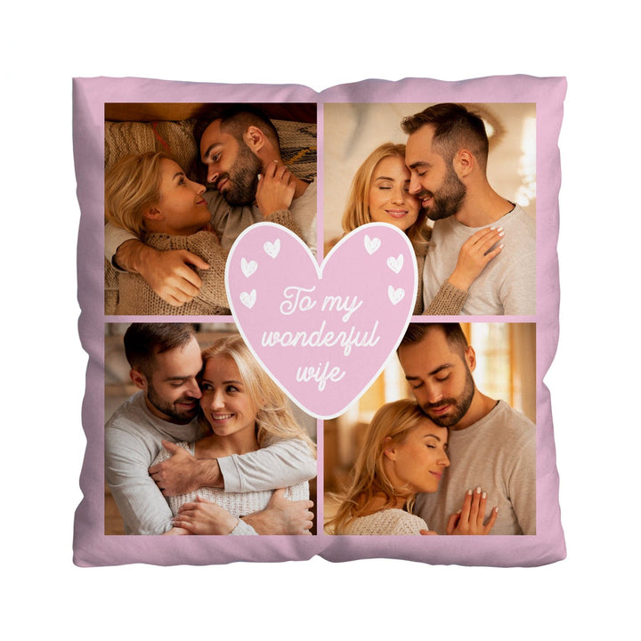 Pink Heart - 4 Photos - 45cm Cushion