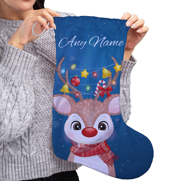 Reindeer Character - Personalised Christmas Stocking