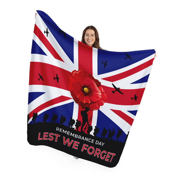 Remembrance Day - Flag Fleece - Fleece Blanket