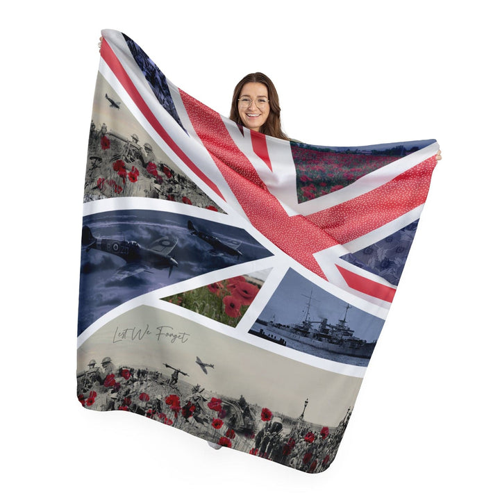 Remembrance Day - Photo Frame - Fleece Blanket