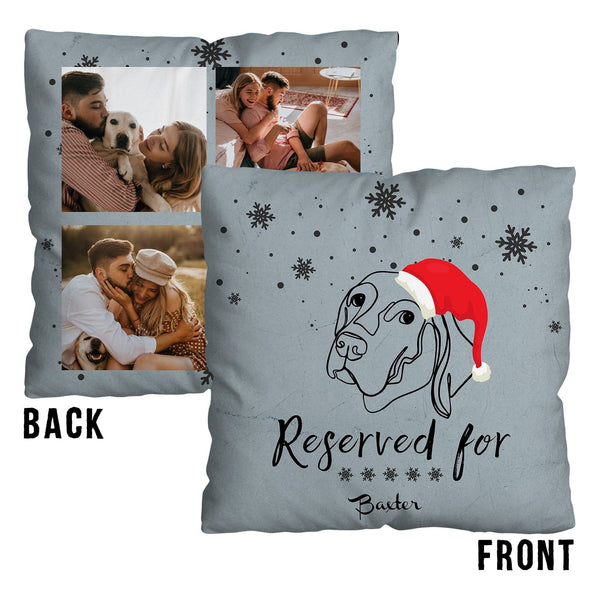 Personalised Text and Photo - Reserved For The Dog - 45cm Cushion