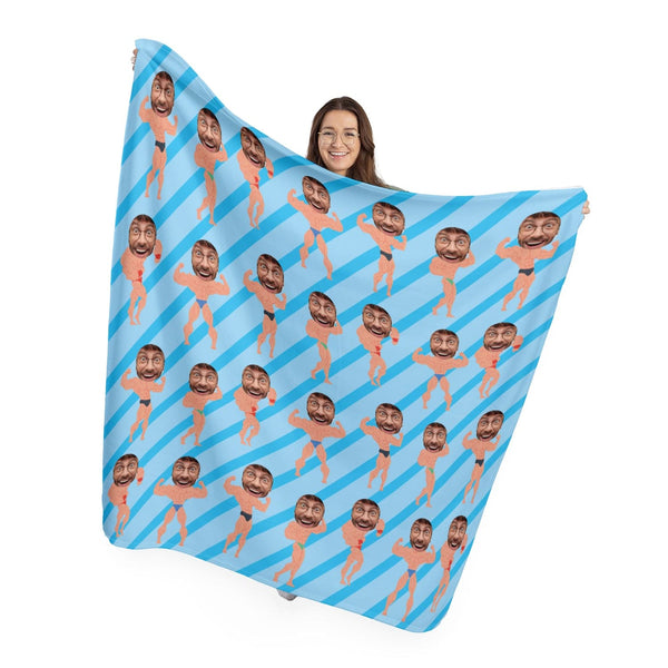 Muscle Man - Face Character Blanket